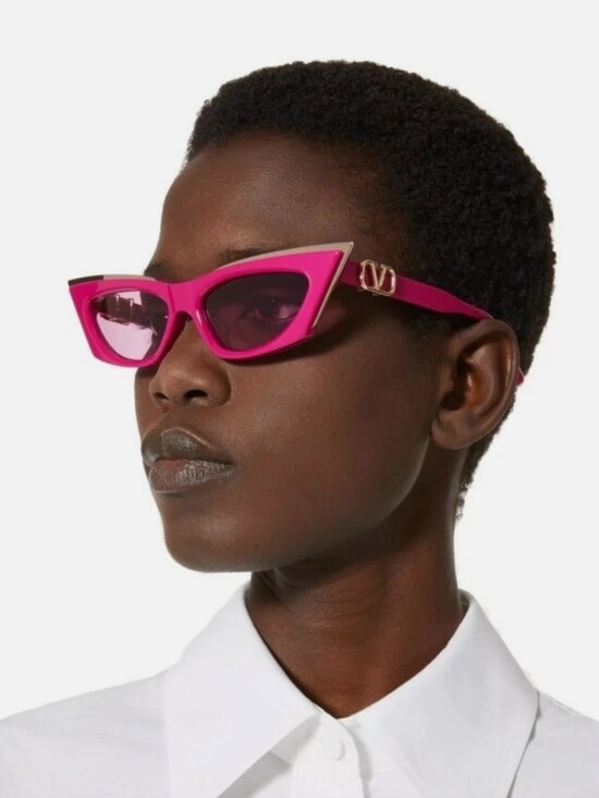 Valentino 55MM Cat Eye Sunglasses VLogo Goldcut VLS-113C NWT MSRP:$920 main image 6